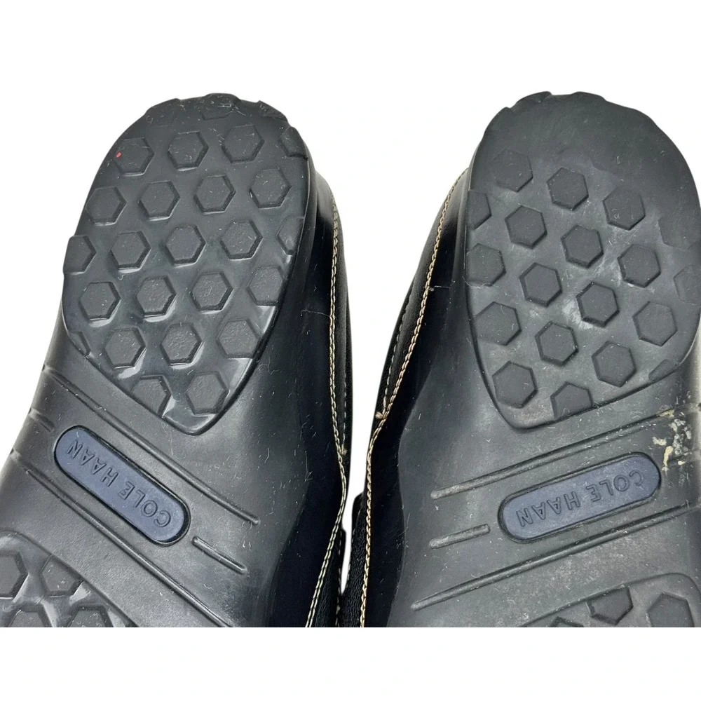 Cole Haan Driving Loafer Shoes Mens Size 10W Black‎ Leather Slip On Style C03557